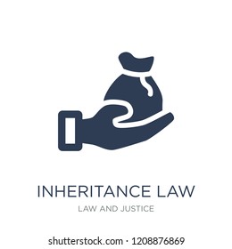 inheritance law icon. Trendy flat vector inheritance law icon on white background from law and justice collection, vector illustration can be use for web and mobile, eps10