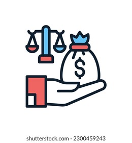 Inheritance Law icon in vector. Illustration