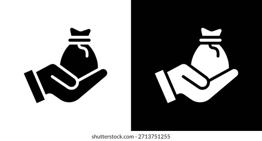 Ícone da lei de herança. Ilustração vetorial. Silhueta em preto