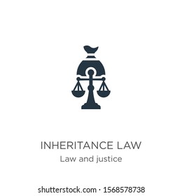 Inheritance law icon vector. Trendy flat inheritance law icon from law and justice collection isolated on white background. Vector illustration can be used for web and mobile graphic design, logo, 