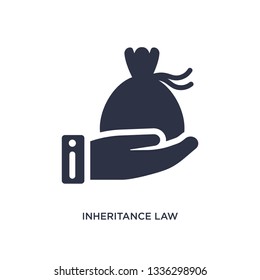 inheritance law isolated icon. Simple element illustration from law and justice concept. inheritance law editable logo symbol design on white background. Can be use for web and mobile.