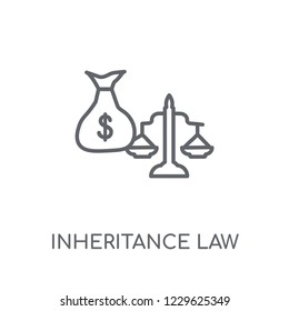 inheritance law linear icon. Modern outline inheritance law logo concept on white background from law and justice collection. Suitable for use on web apps, mobile apps and print media.