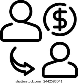 inheritance line icon illustration vector