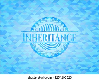 Inheritance sky blue mosaic emblem