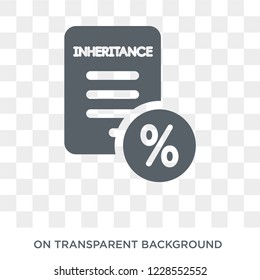 Inheritance tax icon. Trendy flat vector Inheritance tax icon on transparent background from Business  collection. 