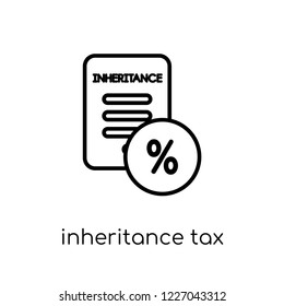 Inheritance tax icon. Trendy modern flat linear vector Inheritance tax icon on white background from thin line Business collection, editable outline stroke vector illustration