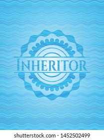 Inheritor water concept badge background. Vector Illustration. Detailed.