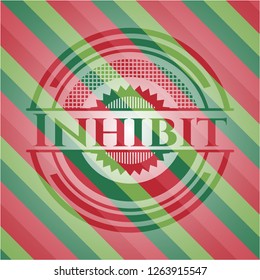 Inhibit christmas emblem.