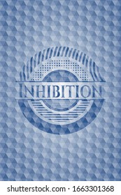 Blauer Leuchtschild mit geometrischem Muster. Vektorillustration Illustration. Detaillierte Angaben.