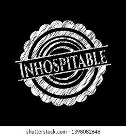 Inhospitable chalk emblem. Vector Illustration. Detailed.