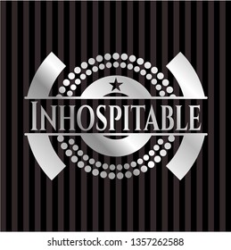 Inhospitable silvery badge or emblem