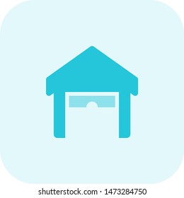 In-house private storage unit with large box