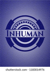 Inhuman emblem with jean texture