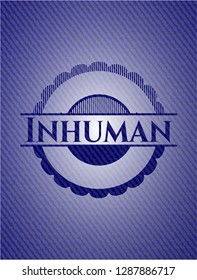 Inhuman emblem with jean texture