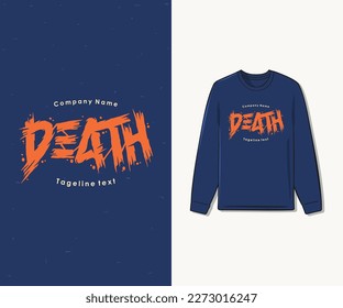 ini ada dalah desain logo DE4TH, font Brush,
dan penuh warna menarik, konsep yang elegan bagus untuk di produksi kaos.