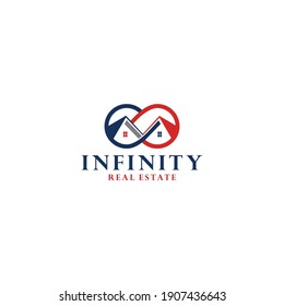 Inifinity Real Estate Logo Design Vector