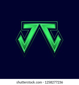 Iniitals Letter CC, eSports Concept, Mirror.