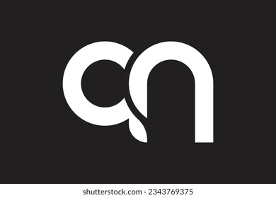 InIitial Letter A N  Logo Design Template Creative And Professional Infinity Logo On Black Background