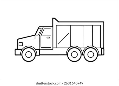 inimalist vector line art of trucks and lorries for use in delivery, transport, courier, and logistics-themed graphic designs. Ideal for digital platforms and design resources.