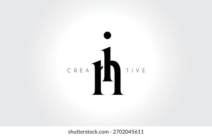 INin Elegant Serif Monogram Logo - Luxuriöses typografisches Kleinbuchstaben-Zeichen für modernes Branding