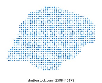 Mapa Inisheer Dot. Forma de Estilo Digital Island. Imagem de vetor interna. Forma de ilha pontos circulares azuis. Ilustração do vetor de tendências.