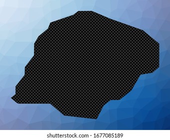Inisheer geometric map. Stencil shape of Inisheer in low poly style. Powerful island vector illustration.