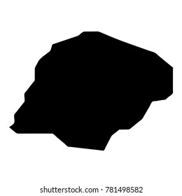 Inisheer map. Island silhouette icon. Isolated Inisheer black map outline. Vector illustration.