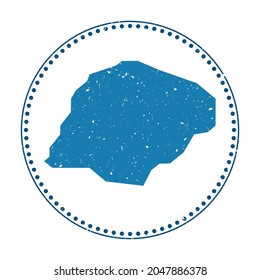 Inisheer sticker. Travel rubber stamp with map of island, vector illustration. Can be used as insignia, logotype, label, sticker or badge of Inisheer.