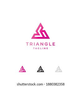 Initaial SA A AS with triangle vector logo design