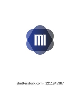 Initail Letter Logo MI Template Design