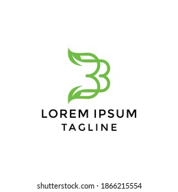 Inital BB Leaf Logo Design Template