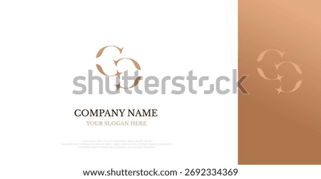 Inital CC Logo Design Vector
