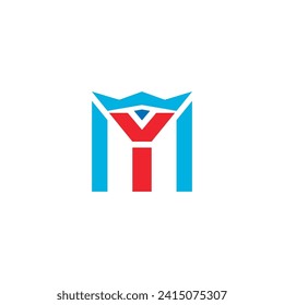 Vector de construcción de letra inicial M