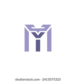 Inital letter M building vector