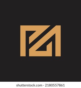 Inital PA or AP logo icon design, geometric monogram logo vector