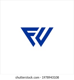 inital wf fw letter logo design vector