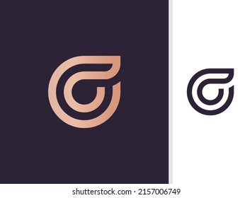 Initia G logo vector template, creative logo symbol