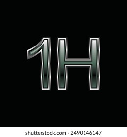 Initial 1H Modern Geometric Business Icon Technology Creative Logo