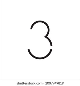 Initial 3 letters and numbers logo