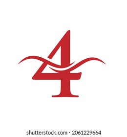 Initial 4 Buchstaben Business Logo Design Vektor. Modernes 4-Logotyp für luxuriöse Markendarstellung