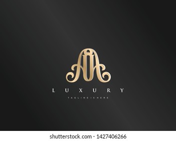 Initial AA, AM, MA, Luxury Logo vector