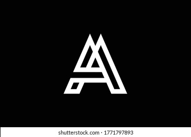 Inicial A AP PA Monograma moderno y diseño elegante de logotipo, logotipo profesional Letras vectorial Icono sobre fondo negro.
