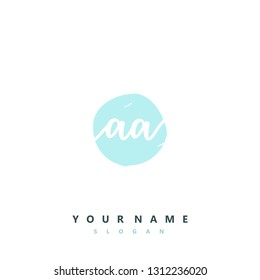 Initial AA handwriting logo