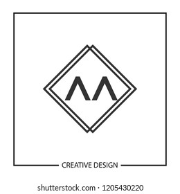 Initial AA Letter Logo Design