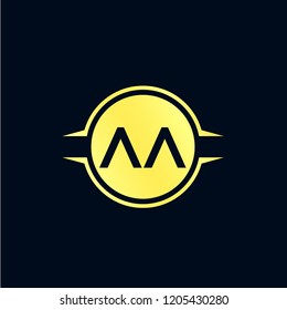 Initial AA Letter Logo Design