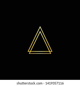 Initial A AA letter logo design in black background