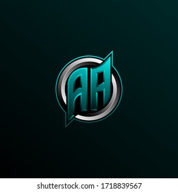 Initial AA logo design, Initial AA logo design with Circle style, Logo for game, esport, community or business.