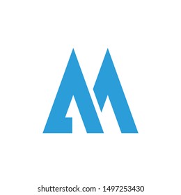 initial aa vector logo. am letter vector logo