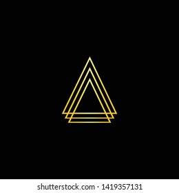 Initial A AAA letter logo design in black background