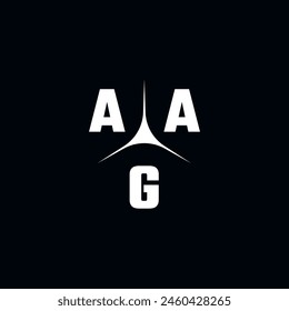 Initial AAG letter logo with trinity mark. Initials typography for business, technology, and real estate brands.